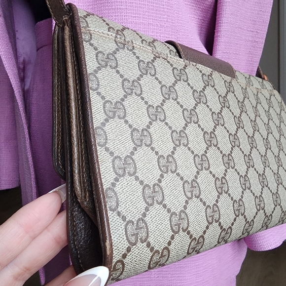 Authentic Gucci Vintage GG PVC Shoulder Bag - Picture 8 of 15